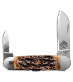 Bear & Son Piranha Lockback Knife Genuine India Stag  (2.75" Polish)