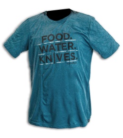 Benchmade Food. Water. Knives. T-Shirt - Blue