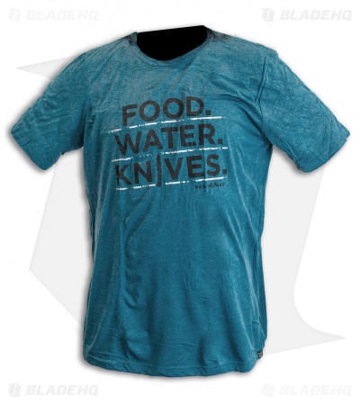 Benchmade Food. Water. Knives. T-Shirt - Blue