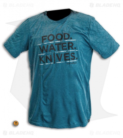 Benchmade Food. Water. Knives. T-Shirt - Blue