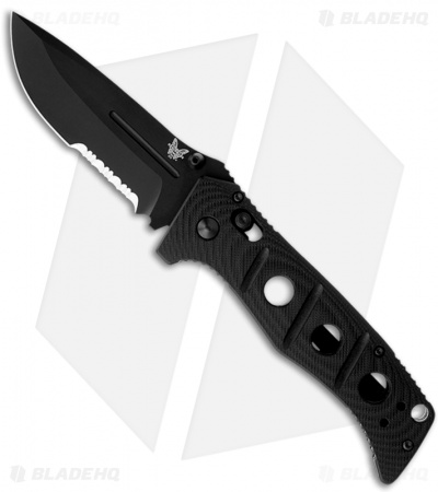 Benchmade Sibert 275SBK Adamas AXIS Lock Knife Black G10 (3.82" Black Serr)