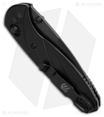 Blackhawk Officer Carry Crossbar Lock Knife Black Aluminum (3.125" Black Serr)