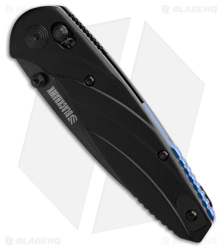 Blackhawk Officer Carry Crossbar Lock Knife Black Alumiunum - Blade HQ