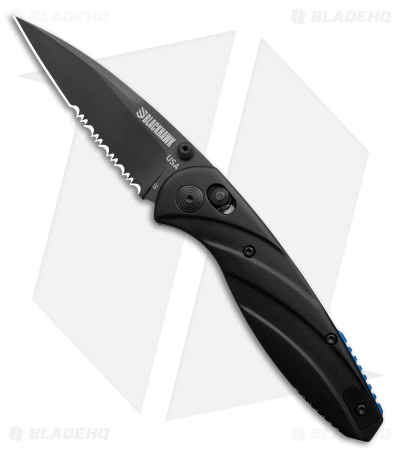 Blackhawk Officer Carry Crossbar Lock Knife Black Alumiunum - Blade HQ