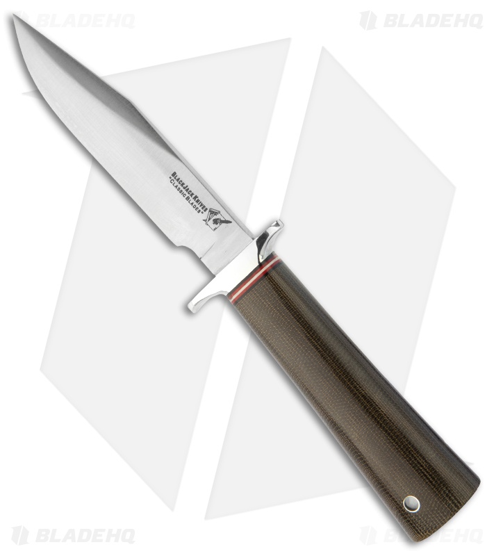 BlackJack Classic Model 4 Fixed Blade Knife Green Micarta (3.75" Plain)