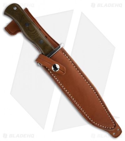 BlackJack Model 14 Halo Attack Knife Border Patrol Green Micarta (7.5" Plain)