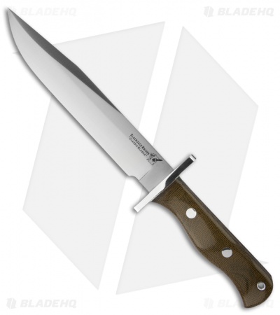 BlackJack Model 14 Halo Attack Knife Border Patrol Green Micarta (7.5" Plain)