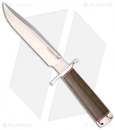 BlackJack Knives Classic Model 7 Knife Fixed Blade Knife Green Canvas (7" Satin)