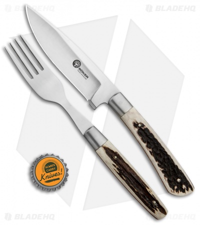 Boker Arbolito Stag Steak Knife Dinner Set 03BA5717H (12 Piece Set)