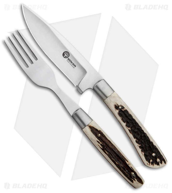 Boker Arbolito Stag Steak Knife Dinner Set 03BA5717H (12 Piece Set)