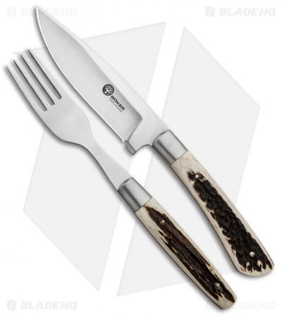 Boker Arbolito Stag Steak Knife Dinner Set 03BA5717H (12 Piece Set)