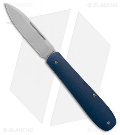 Boker Coffin Handle Blue Canvas Micarta Slip Joint (3.5") 112944