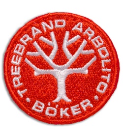 Boker Embroidered Nylon Logo Patch - Red/White