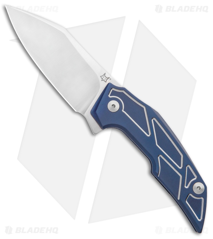 Fox Knives Phoenix Bharucha Frame Lock Knife Blue Titanium (3.50