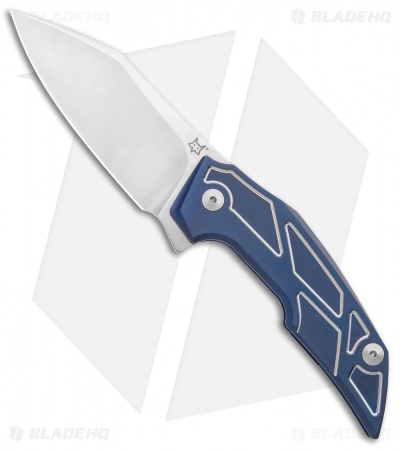 Fox Knives Phoenix Bharucha  Frame Lock Knife Blue Titanium (3.50" Satin)