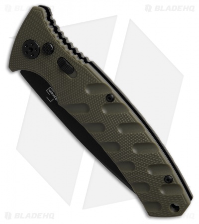 Boker Large Strike Automatic Knife Green Grivory (3.6" Black D2) 06EX901