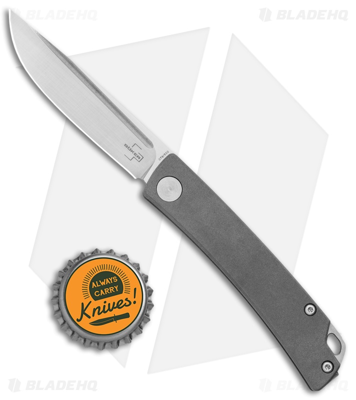 Boker Plus Limited Slip Joint Knife Gray Titanium  (2.6" Satin)