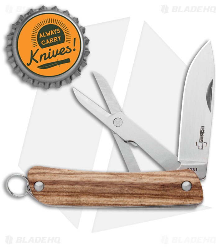 Boker Plus Mini Tech Tool 3 Multi Tool Zebrawood (2-in-1) 01BO878
