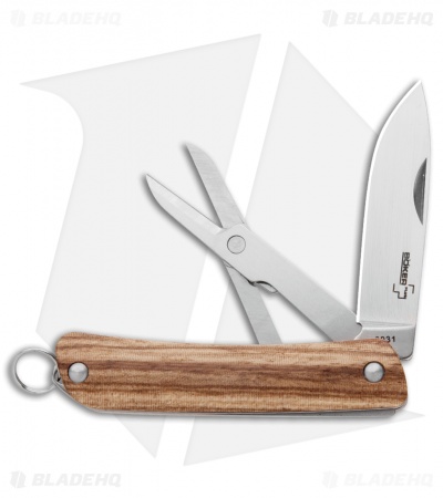Boker Plus Mini Tech Tool 3 Multi Tool Zebrawood (2-in-1) 01BO878
