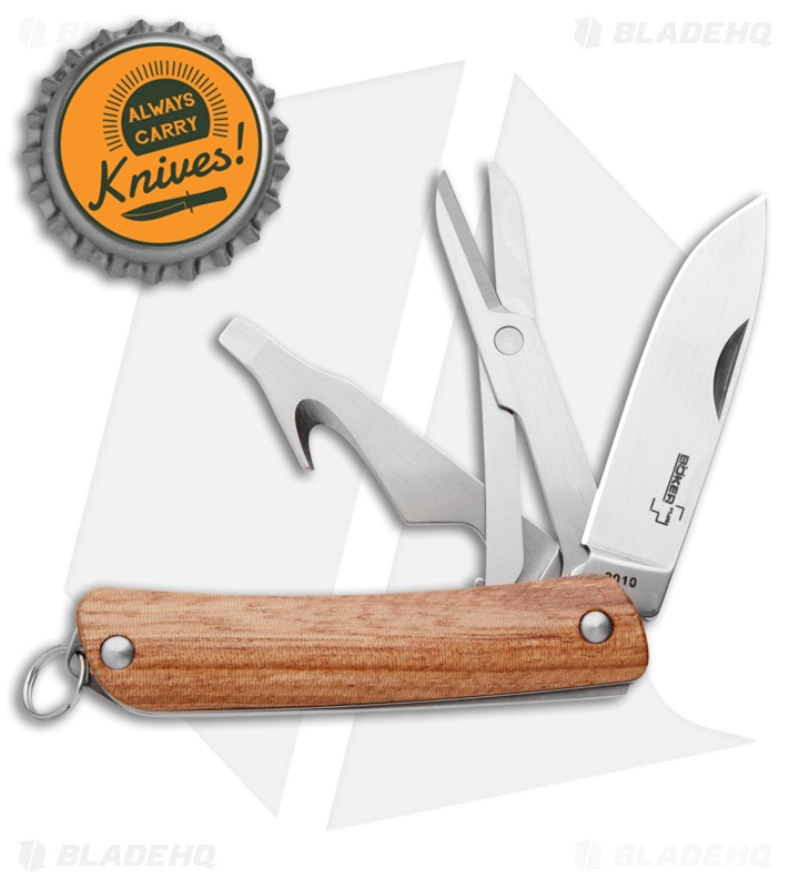 Boker Plus Mini Tech Tool 4 Multi Tool Zebrawood (5-in-1) 01BO879