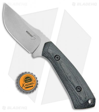 Boker Plus Spark Fixed Blade Knife Micarta (3.125" Stonewash) 02BO010