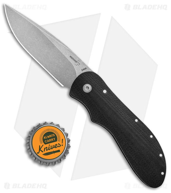 Boker Plus Voortrekker Friction Folder Folding Knife Black G-10 (3" SW) 01BO089