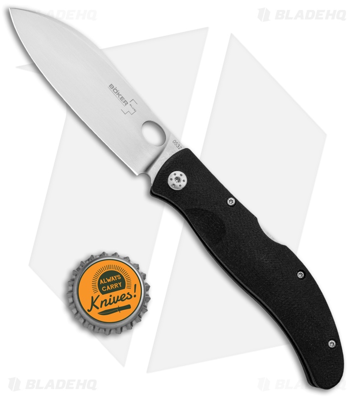 Boker Plus Yukon Lockback Knife Black G-10 (3.5" Satin) 01BO251