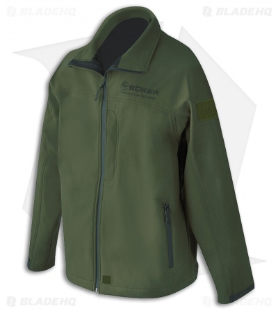Boker Softshell Zip-Up Jacket -  Olive Green 