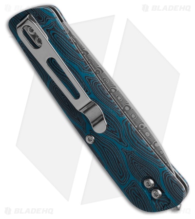 Boker Tech Tool Slip Joint Knife Blue Damascus G-10 (2.79" Damascus) 01BO559DAM