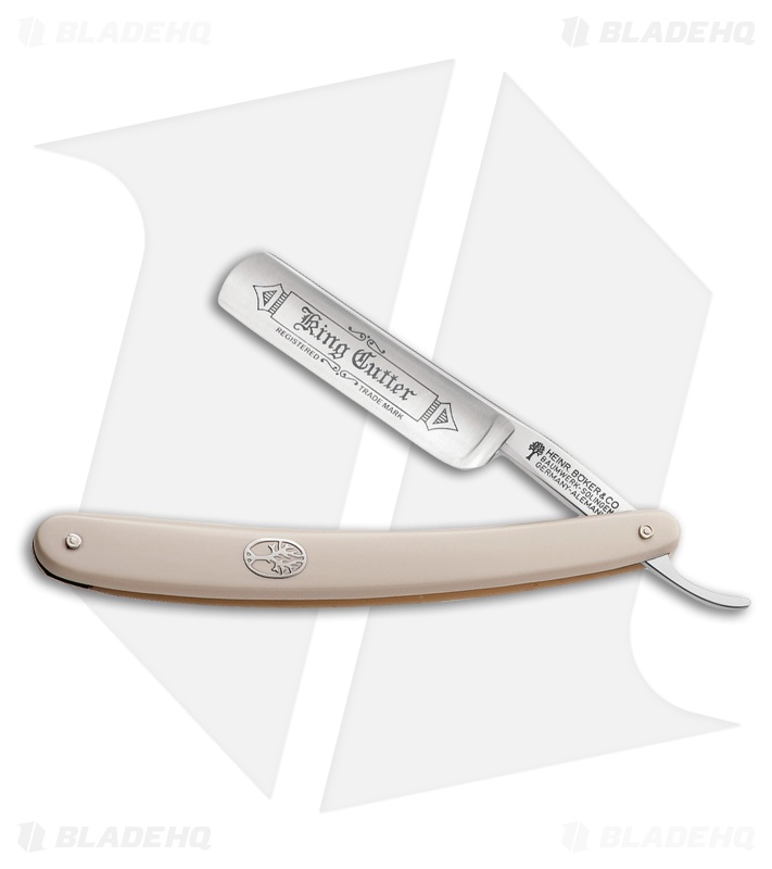 Boker Tree Brand King Cutter 5/8" Razor 6.25" Synthetic Ivory (140621)