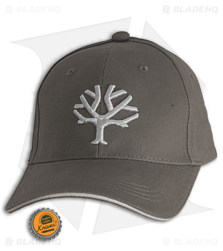 Boker Tree Gray Black Ball Cap White Logo (Adjustable)