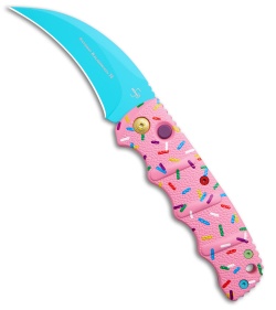 Boker Dessert Warrior Kalashnikov Hawkbill Automatic Knife Pink (3.25" Blue)