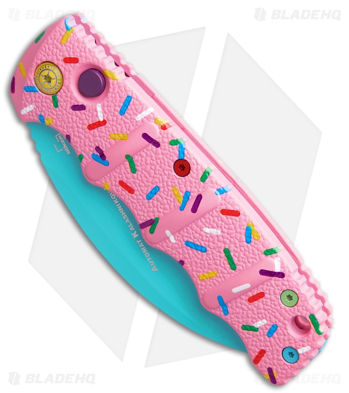 Boker Dessert Warrior Kalashnikov Hawkbill Automatic Knife Pink (3.25") *DISC*