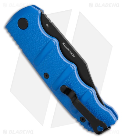 Boker Kalashnikov Automatic Knife Blue w/ Bowie Blade (3.35" Black Plain)