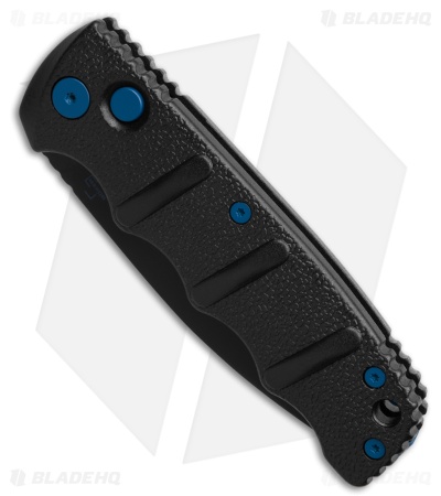 Boker Kalashnikov Drop Point Automatic Knife Blue Accents (3.25" Black D2)