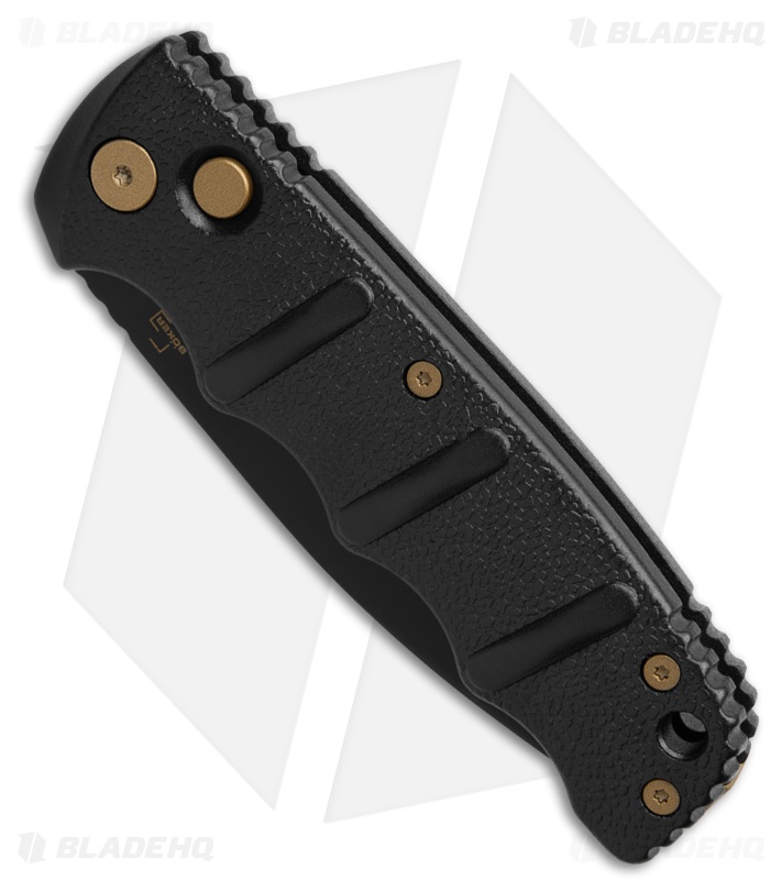 Boker Kalashnikov Drop Point Automatic Knife Bronze Accents (3.25" Black D2)