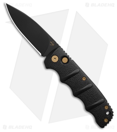 Boker Kalashnikov Drop Point Automatic Knife Bronze Accents (3.25" Black D2)