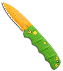 Boker Mini KalashniCob Automatic Knife Husk Green (Serrated Edge) *DISC*