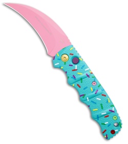 Boker Dessert Warrior Remix Hawkbill Kalashnikov Auto Knife Blue (3.25" Pink)