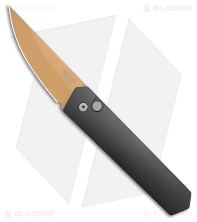 Boker Kwaiken Automatic Knife Black Aluminum (3" Tan)