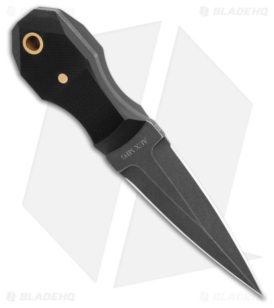 Boker Plus Pocket Rocket Fixed Blade Knife Black G-10 (2.9" Black Stonewash)
