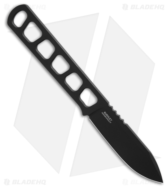 Boker Solingen BFF Packlite Fixed Blade Knife Black Skeletonized (2.6" Black)