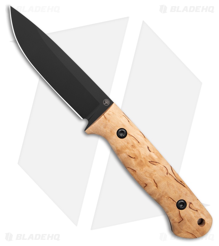 Boker Solingen DBK Bushfriend 2000 Fixed Blade Knife Curly Birch (4.3" Black)