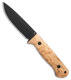 Boker Solingen DBK Bushfriend 2000 Fixed Blade Knife Curly Birch (4.3" Black)