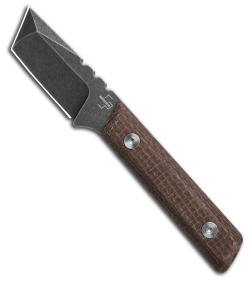 Boker Plus Thicker Clipper Fixed Blade Knife Burlap Micarta (2.2&quot; Black SW) | 222347