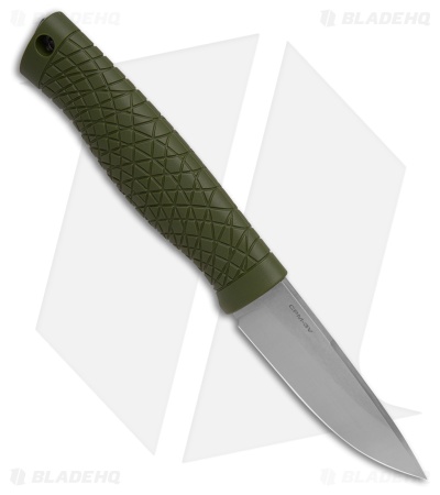 Boker Bronco Mini Fixed Blade Knife Green TPE (Stonewash/Satin CPM-3V)