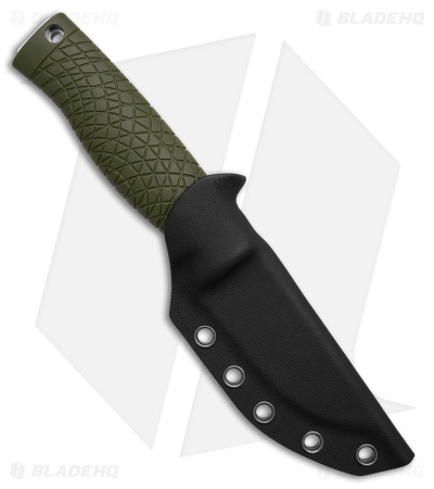 Boker Bronco Mini Fixed Blade Knife Green TPE Scandi (Stonewash/Satin 3V)