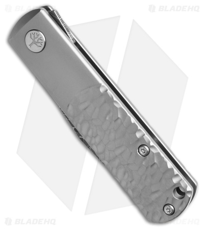 Boker Solingen BRLW Frame Lock Knife Gray Textured Ti (2.6" Meteorite Damasteel)