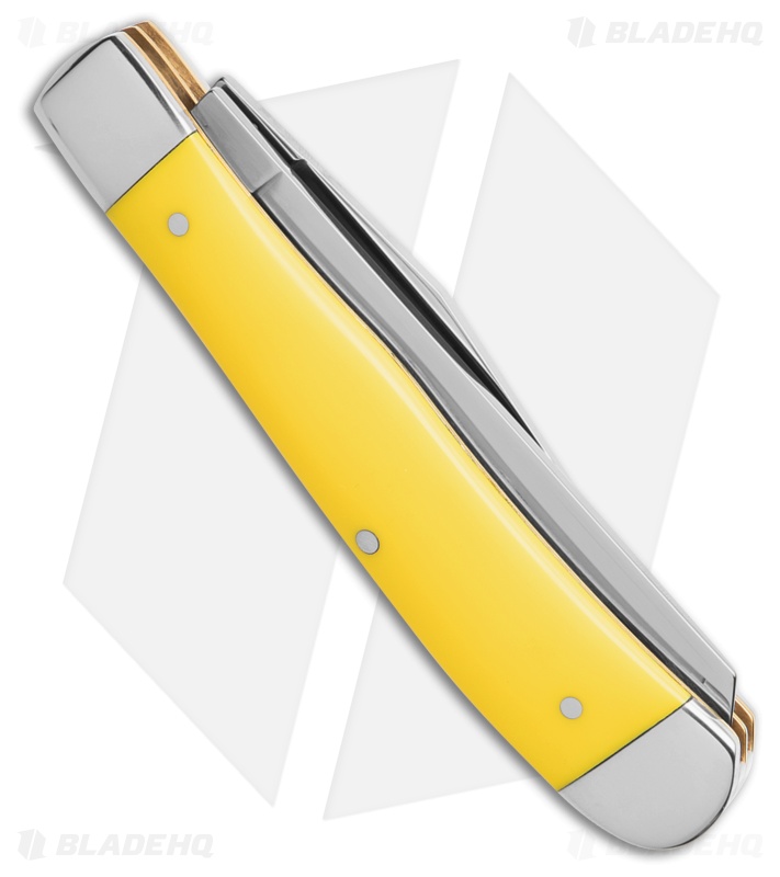 Boker TS 2.0 1095 Trapper Slip Joint Knife Yellow Delrin (3.2" Satin) 110880