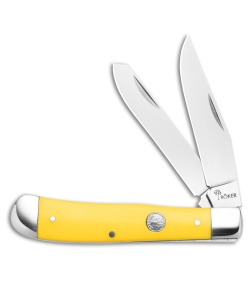 Boker TS 2.0 1095 Trapper Slip Joint Knife Yellow Delrin (3.2" Satin) 110880